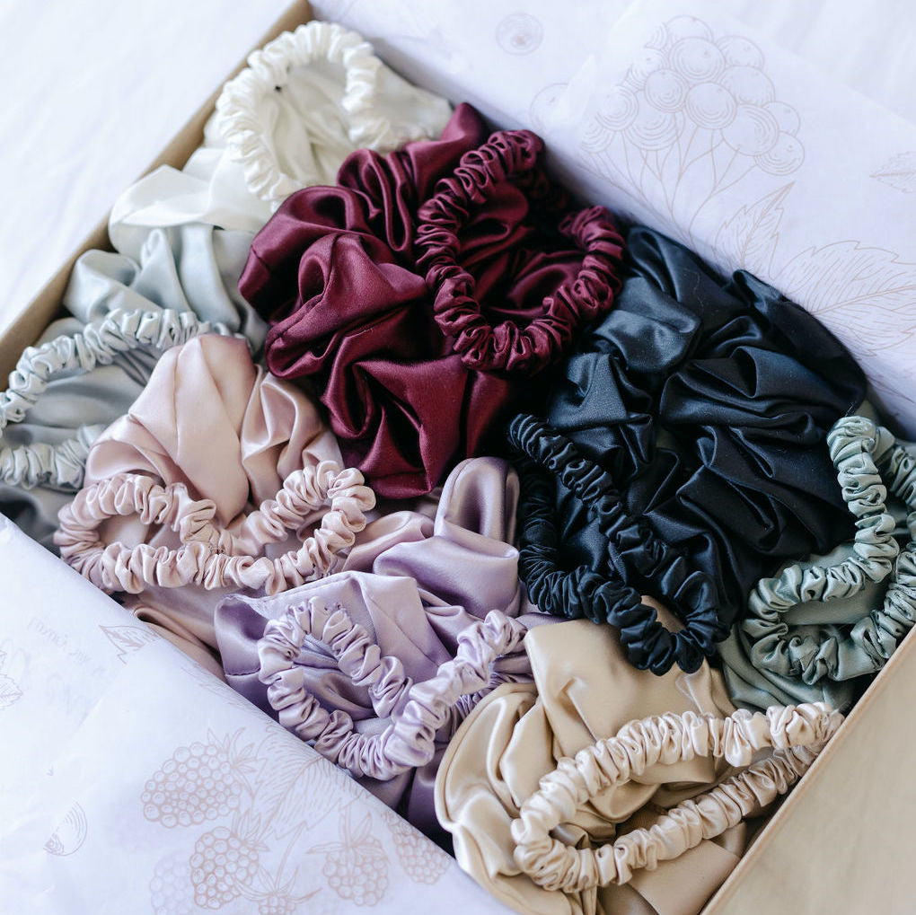 Silk Scrunchie Duo