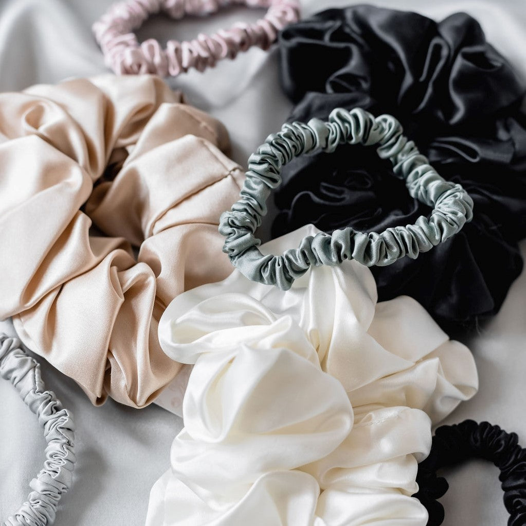 Silk Scrunchie Duo