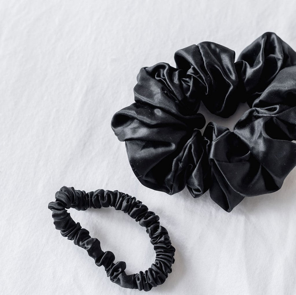 Silk Scrunchie Duo