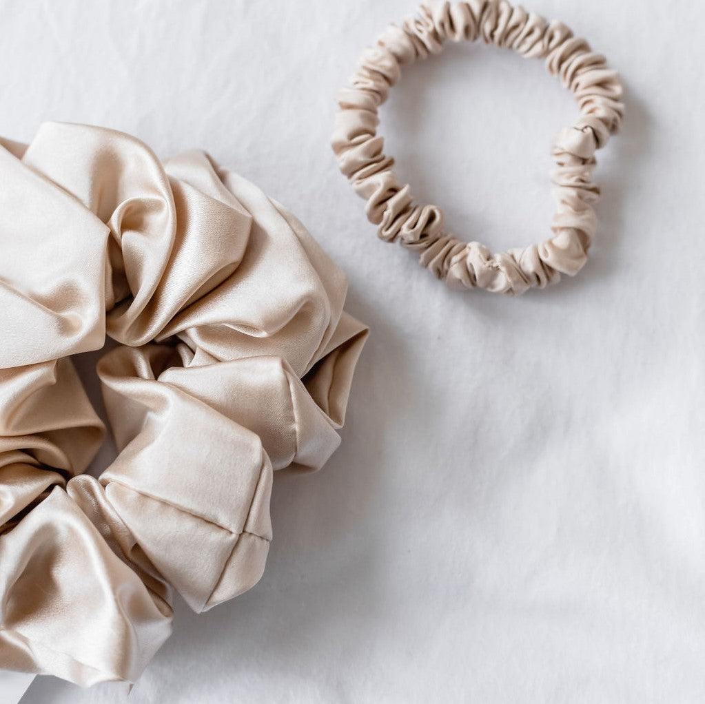 Silk Scrunchie Duo