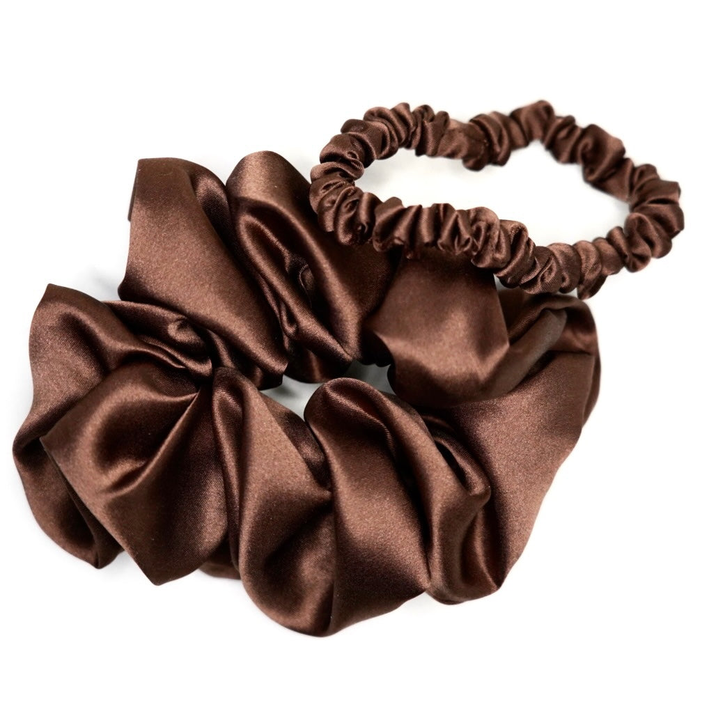 Silk Scrunchie Duo
