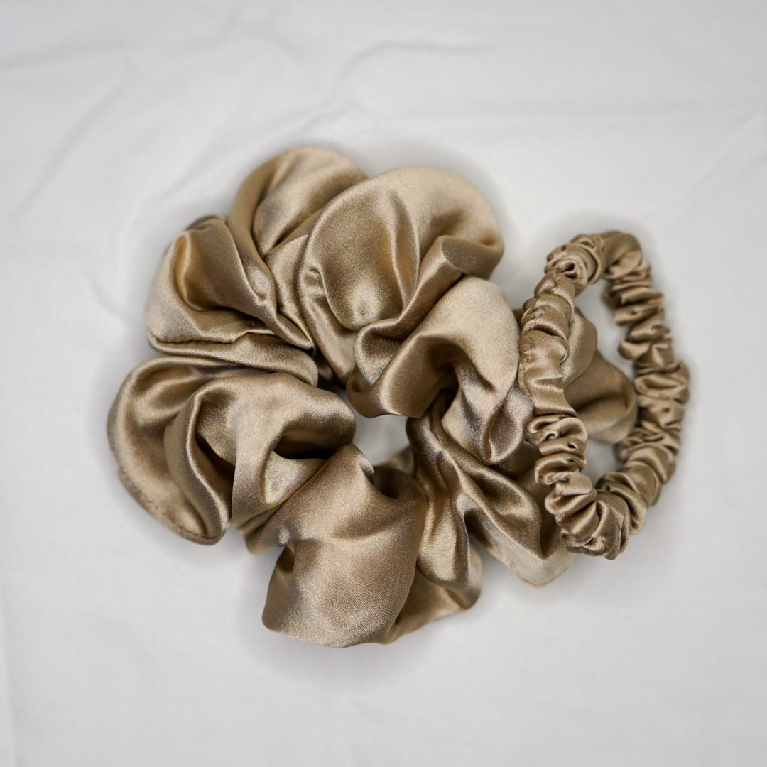 Silk Scrunchie Duo