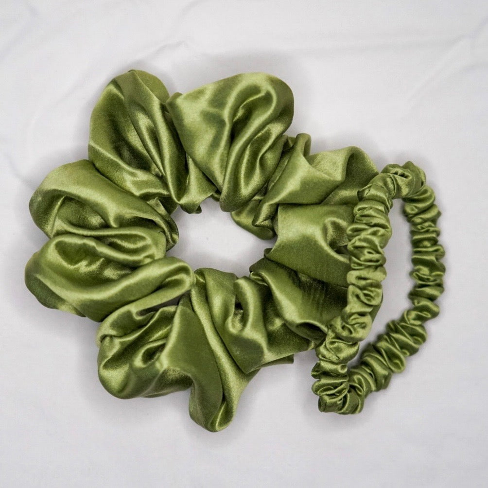 Silk Scrunchie Duo